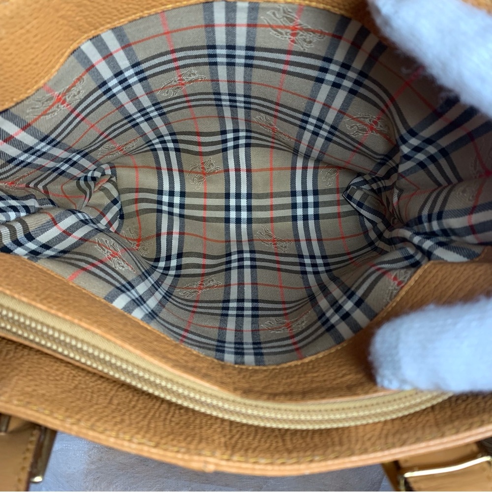 Burberry Tan Leather Tote Bag - Picture 14 of 16
